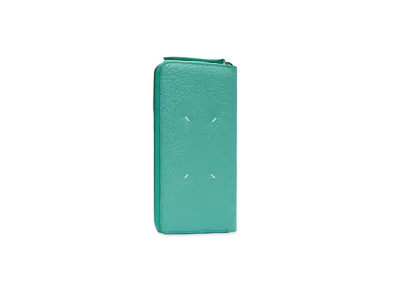 Maison Margiela Four Stitches Zip Around Wallet "Vert Deau"