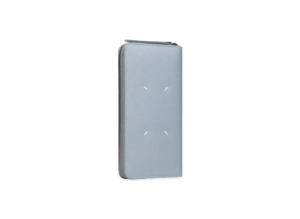 Maison Margiela Four Stitches Zip Around Wallet "Pale Blue"