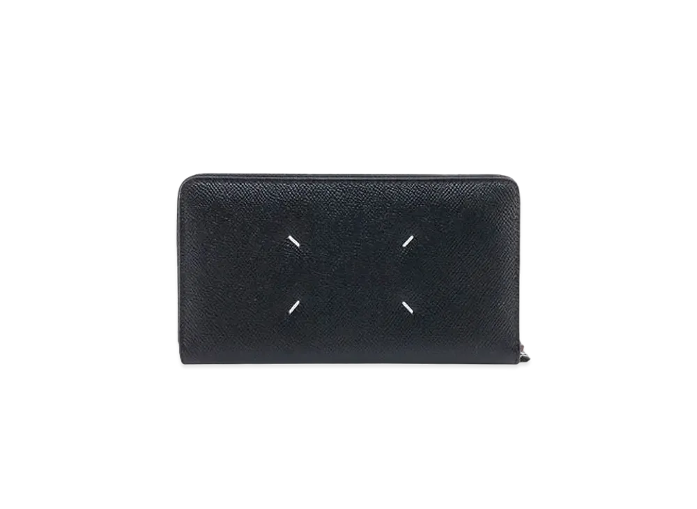 Maison Margiela Four Stitches Zip Around Leather Long Wallet "Black"