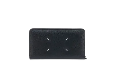 Maison Margiela Four Stitches Zip Around Leather Long Wallet "Black"