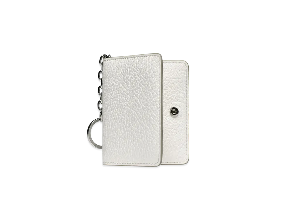 Maison Margiela 4-Stitch Key Ring Card Case "White"