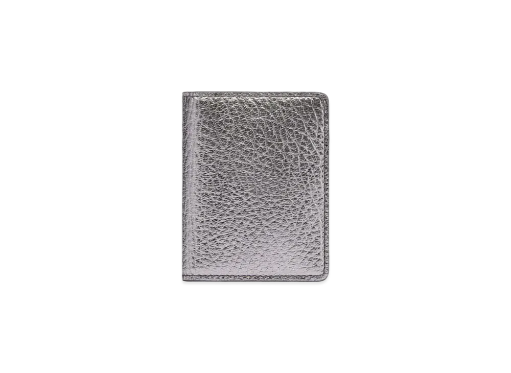 Maison Margiela Metallic Leather Card Holder "Metallic Grey"