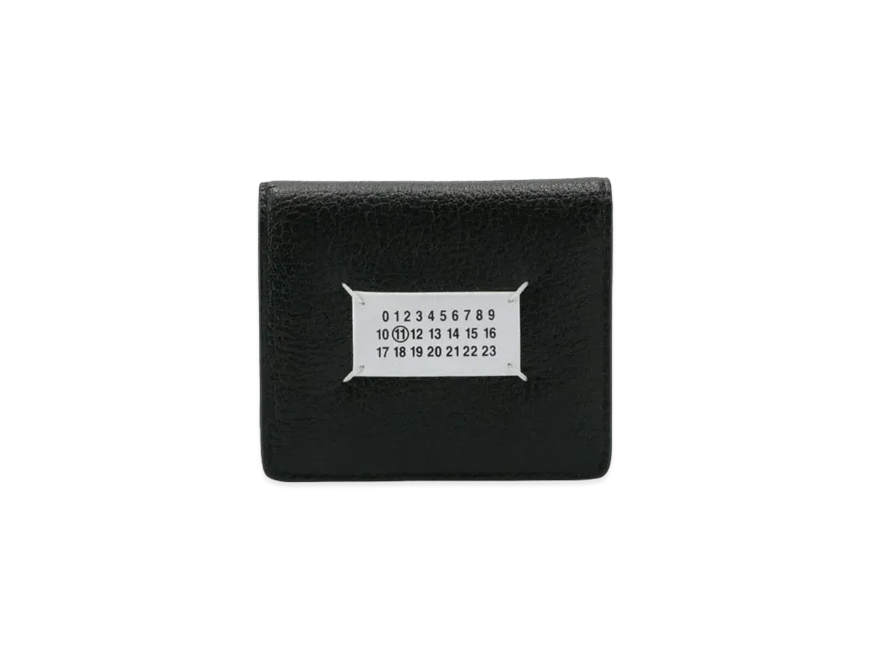 Maison Margiela Grainy Leather Numbers Logo Patch Wallet "Black"