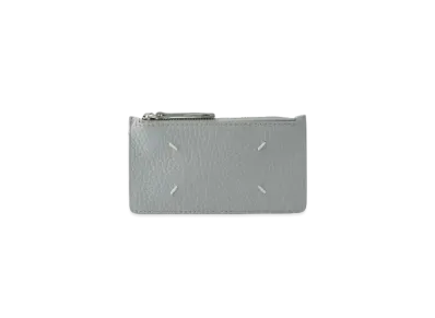 Maison Margiela Stitch Leather Zipped Card Holder "Pale Blue"