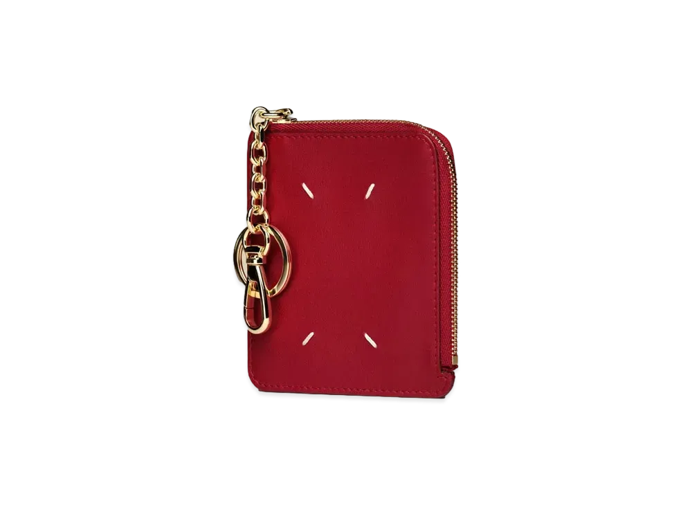 Maison Margiela Leather Keychain Wallet "Haute Red"