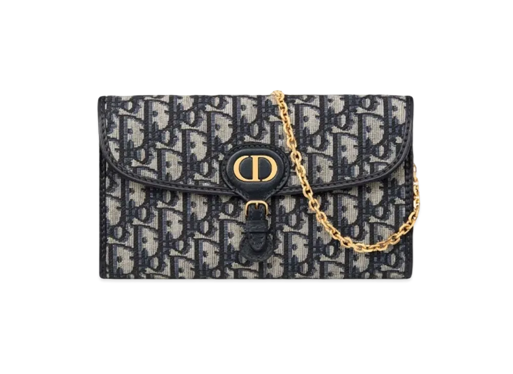 Dior Bobby East-West Pouch with Chain Dior Oblique Jacquard "Blue"