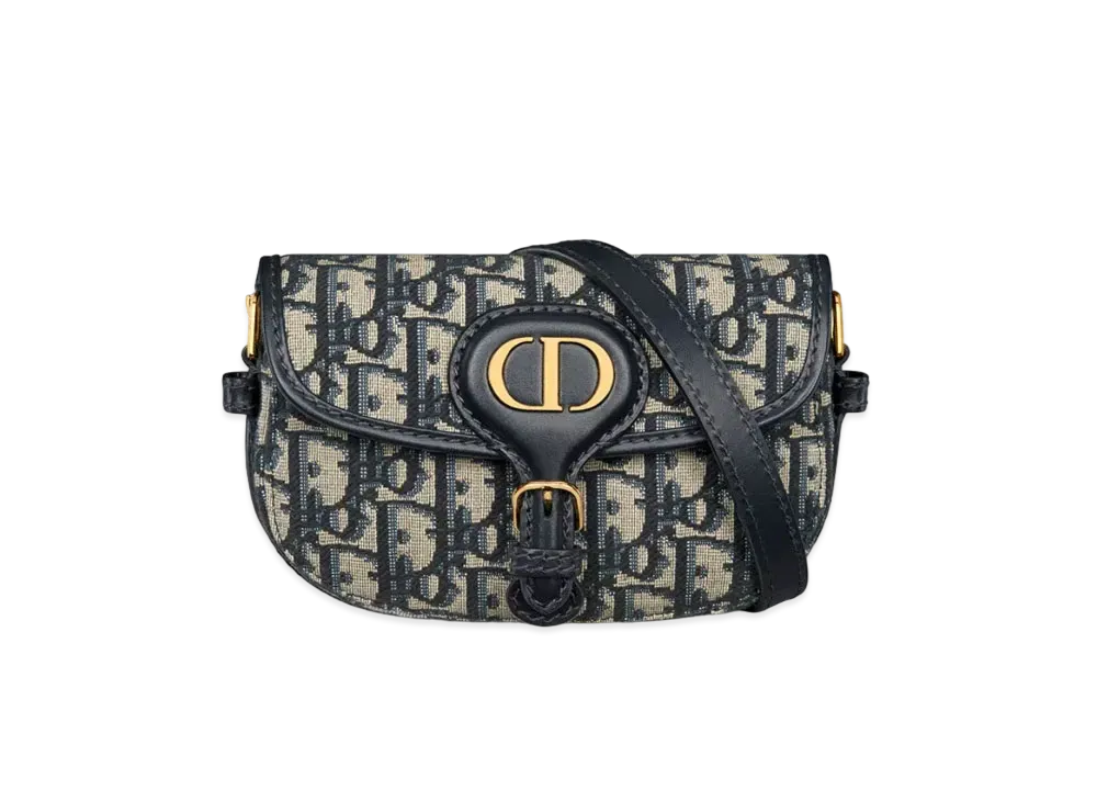 Dior Bobby Mini Bag Dior Oblique Jacquard "Blue/Antique Gold"