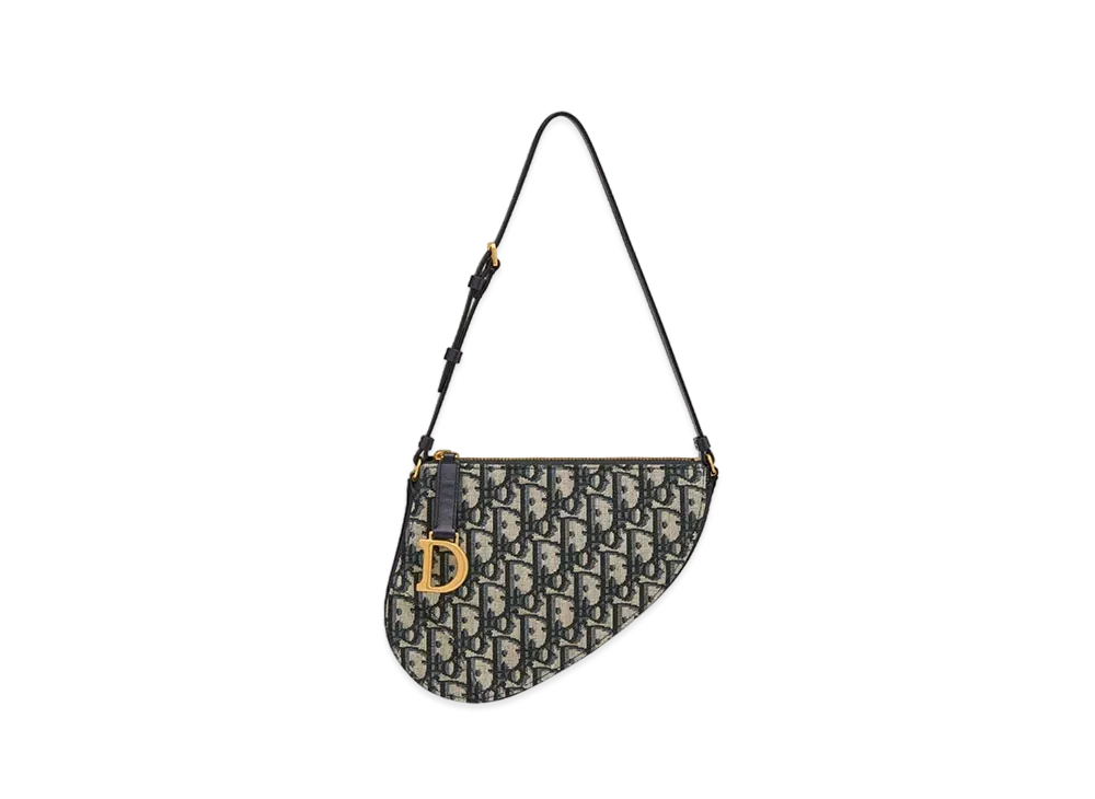 Dior Saddle Shoulder Pouch Dior Oblique Jacquard "Blue"