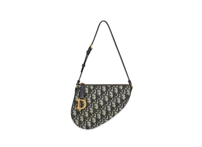 Dior Saddle Shoulder Pouch Dior Oblique Jacquard "Blue"