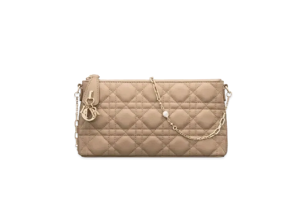 Dior Miss Dior Midi Mini Bag Cannage Lambskin "Biscuit"