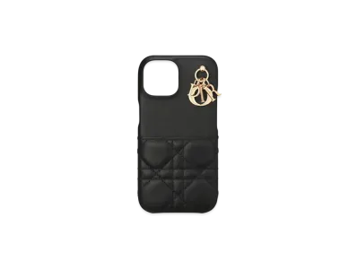 Dior Lady Dior iPhone 15 Case Cannage Lambskin "Black"