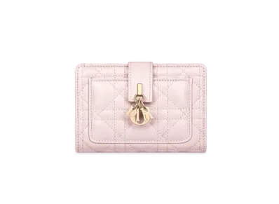 Dior My Dior Pocket Wallet Cannage Calfskin Japan Exclusive "Pail Pink"
