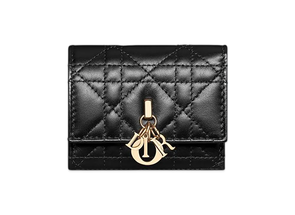 ディオール マイ ディオール ハイビスカス Lジップ ウォレット カナージュ ラムスキン "ブラック" S6023ONMJ_M900