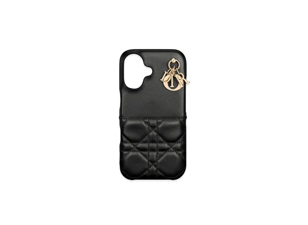 Dior Lady Dior iPhone 16 Case Cannage Lambskin "Black"