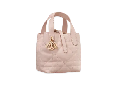 Dior Toujours Vertical Nano Tote Bag Macrocannage Calfskin "Powder Pink"