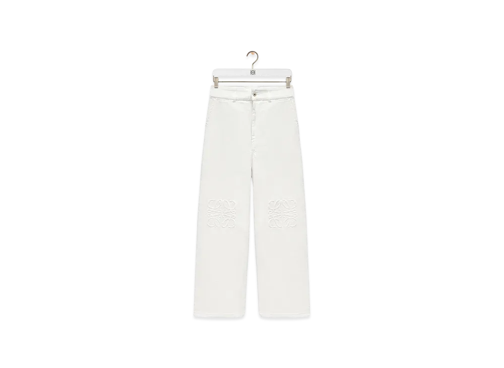 LOEWE Anagram Baggy Jeans "White"