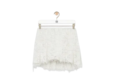 LOEWE Pleated Mini Skirt "White"