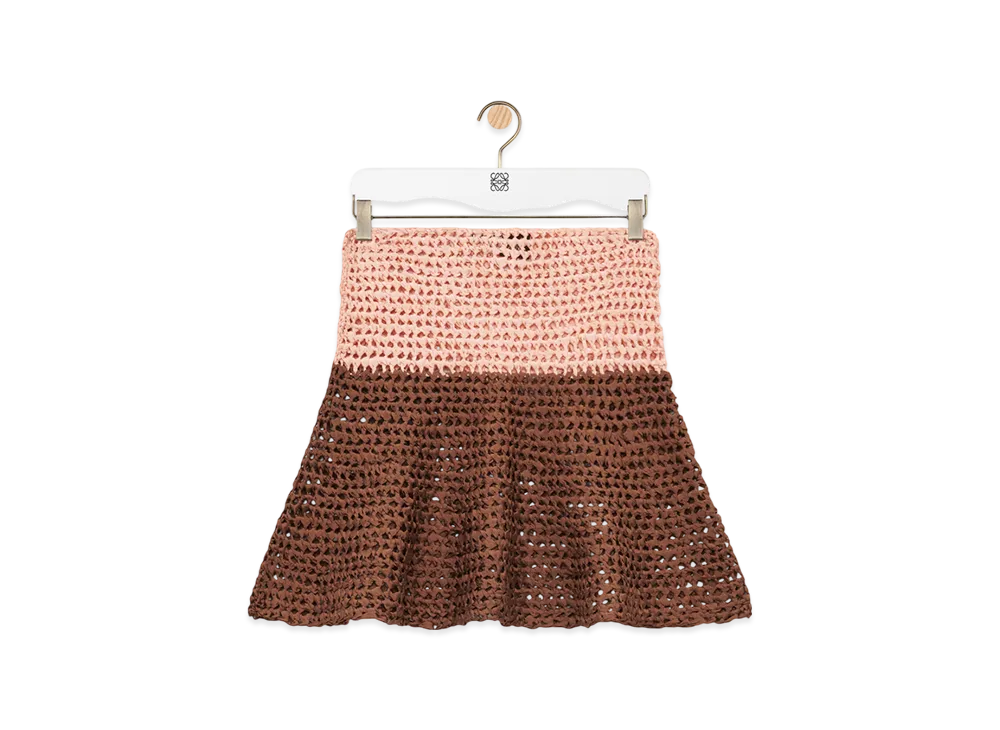 LOEWE Mini Skirt "Beige/Brown"