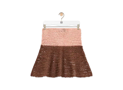 LOEWE Mini Skirt "Beige/Brown"
