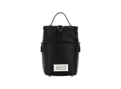 Maison Margiela Leather Mini 5AC Bucket Bag "Black"