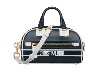 Dior Vibe Zip Bowling Micro Bag Calfskin "Blue"