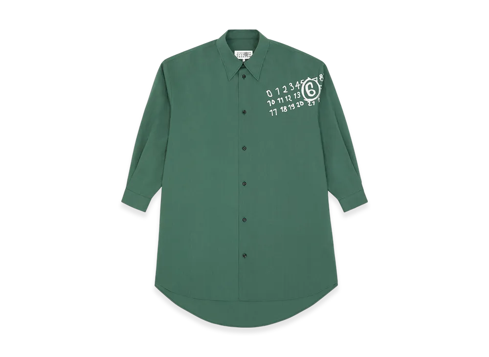 MM6 Maison Margiela Women's Poplin Shirt Dress "Green"