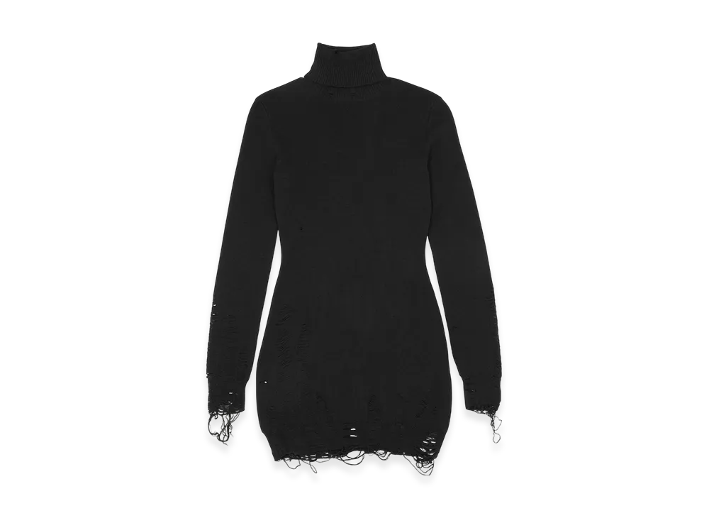 MM6 Maison Margiela Women's Distressed Mini Dress "Black"