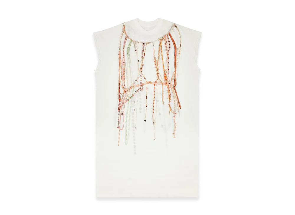 MM6 Maison Margiela Women's Pearl Jersey Dress "White"