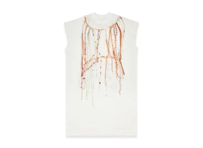 MM6 Maison Margiela Women's Pearl Jersey Dress "White"