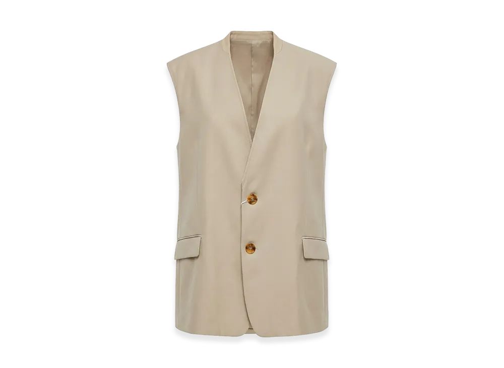 MM6 Maison Margiela Women's Single-Breasted Vest "Beige"
