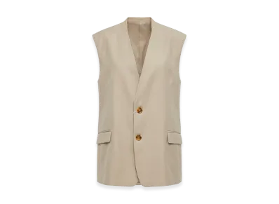 MM6 Maison Margiela Women's Single-Breasted Vest "Beige"