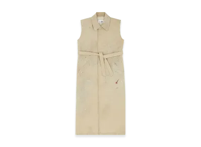 MM6 Maison Margiela Women's Sleeveless Trench Coat "Pink Beige"