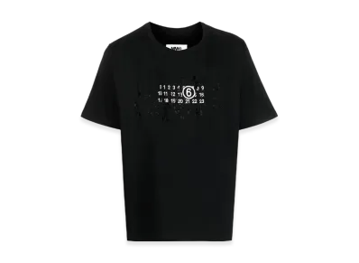 MM6 Maison Margiela Logo Print Crew Neck T-Shirt "Black"