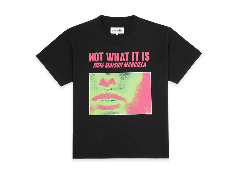 MM6 Maison Margiela Women's Band Print T-Shirt "Black"