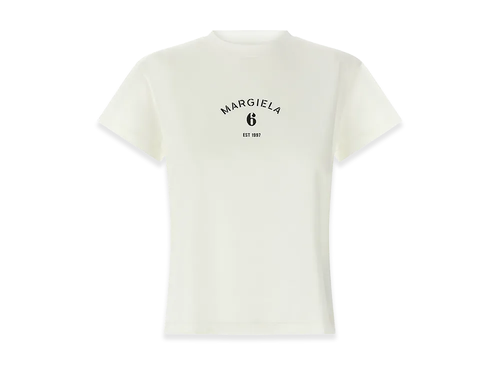 MM6 Maison Margiela Women's Logo Print T-Shirt "White"