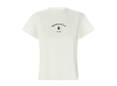 MM6 Maison Margiela Women's Logo Print T-Shirt "White"