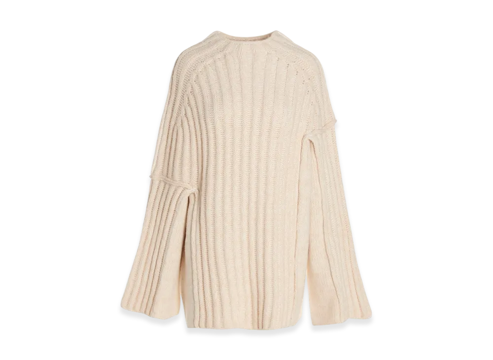MM6 Maison Margiela Women's Chunky Rib Sweater "Dirty Wash"
