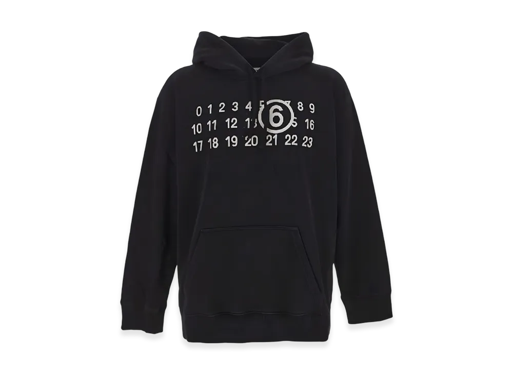 MM6 Maison Margiela Number Logo Hoodie "Black"