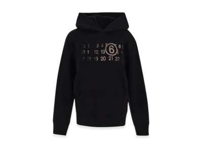 MM6 Maison Margiela Numeric Logo Hooded Sweatshirt "Black"