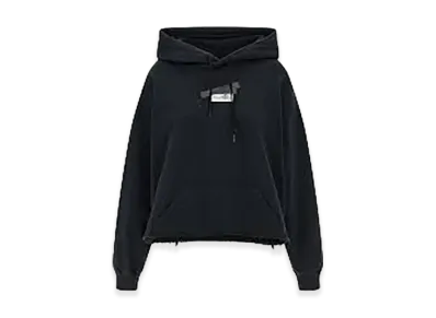 MM6 Maison Margiela Women's Taped Label Hoodie "Washedblack"