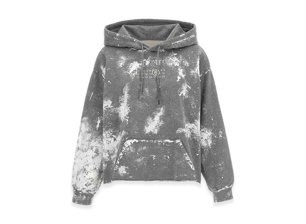 MM6 Maison Margiela Women's Numeric Signature Hoodie "Gray"
