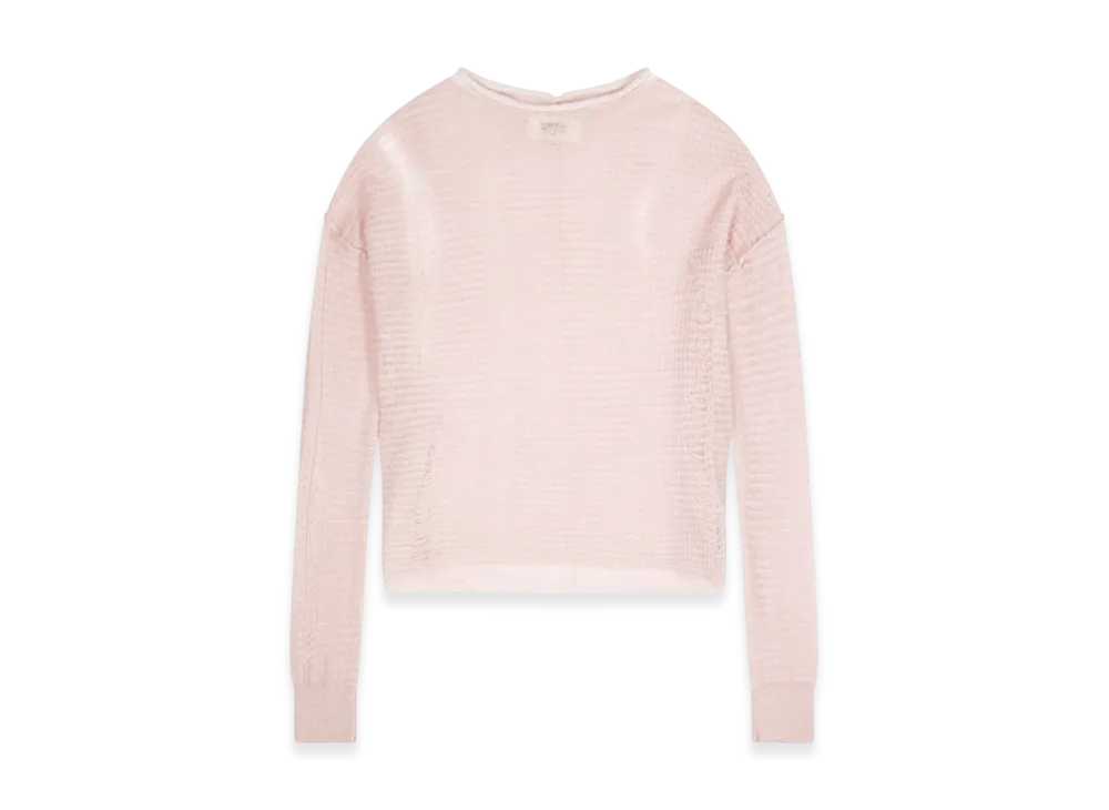 MM6 Maison Margiela Women's Distressed Sweater "Pink"