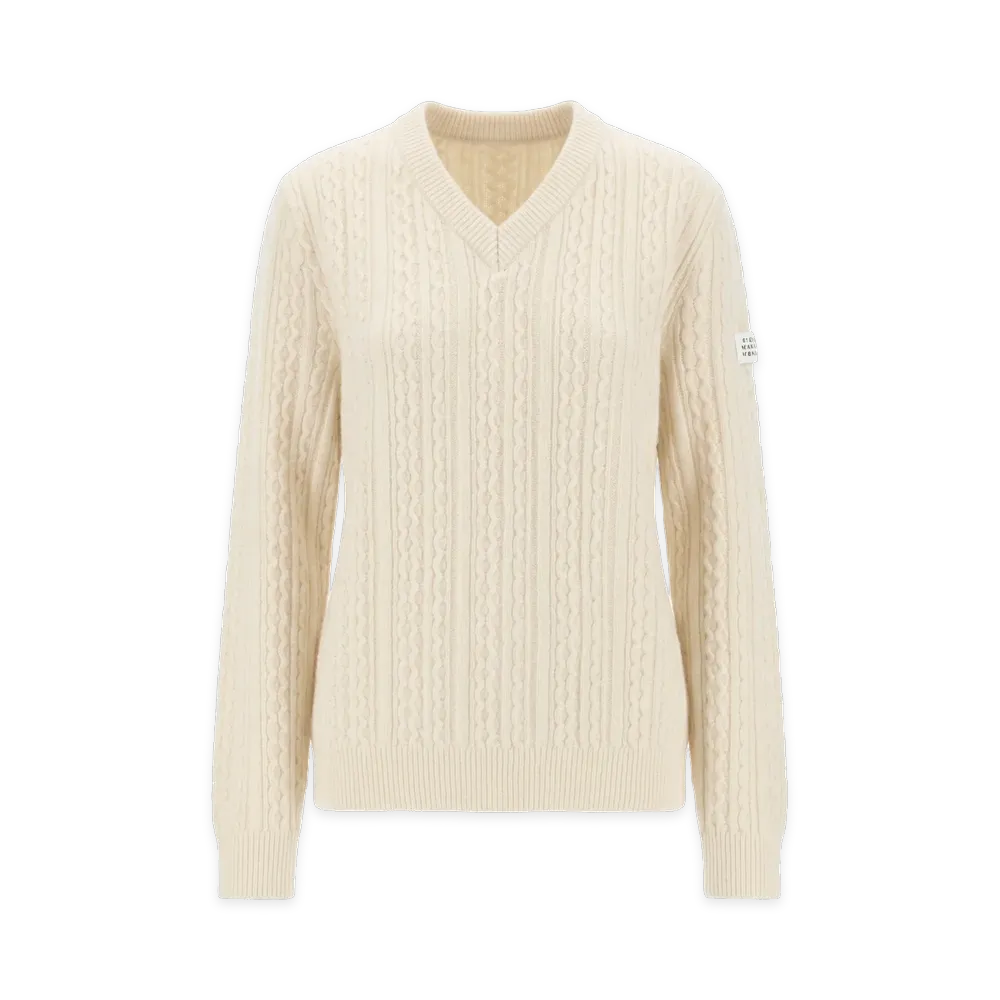 MM6 Maison Margiela Women's Sweaters "White/Beige"