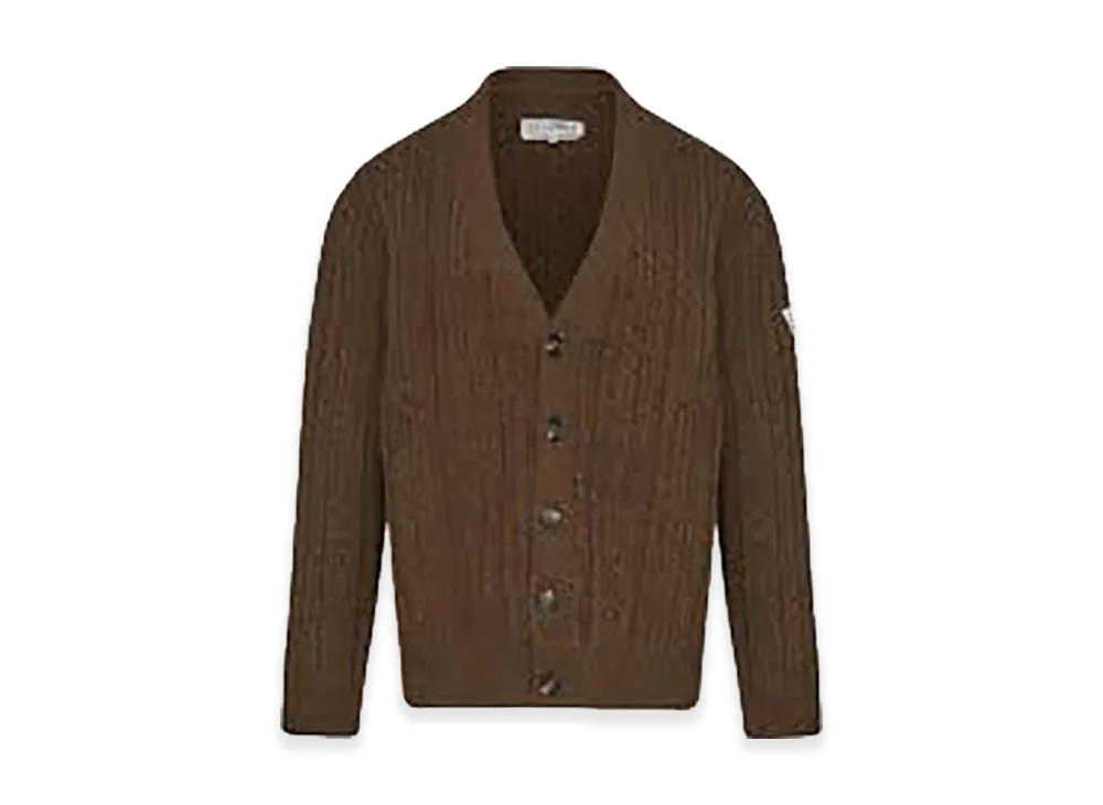 MM6 Maison Margiela Women's Cable Knit Cardigan "Brown"