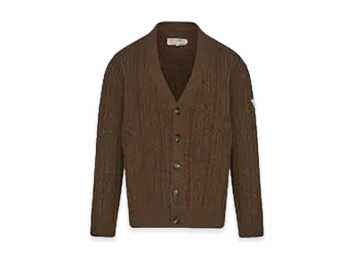 MM6 Maison Margiela Women's Cable Knit Cardigan "Brown"