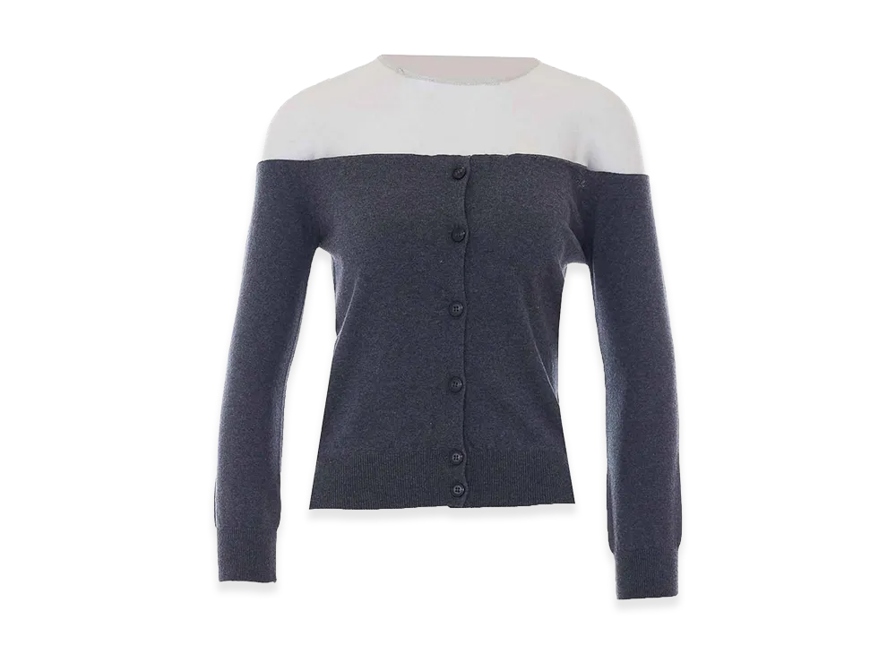 MM6 Maison Margiela Women's Cardigan "Gray/White"