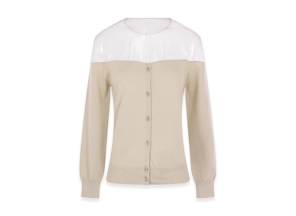 MM6 Maison Margiela Women's Knit Cardigan "Beige"
