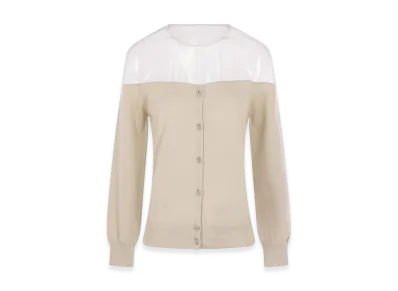 MM6 Maison Margiela Women's Knit Cardigan "Beige"