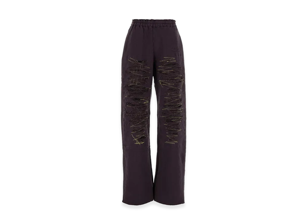 MM6 Maison Margiela Women's Aubergine Cotton Joggers "Purple"
