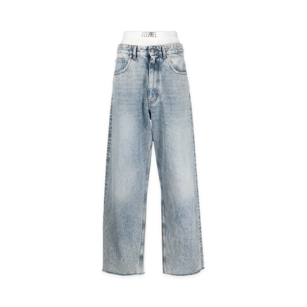MM6 Maison Margiela Women's Jeans "Clear Blue"